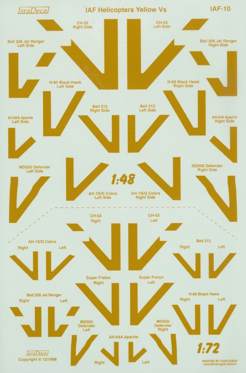 Isra Decal - IAF Yellow Helicopter V