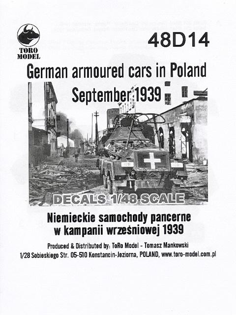 TORO Model - German armoured cars in Poland September 1939