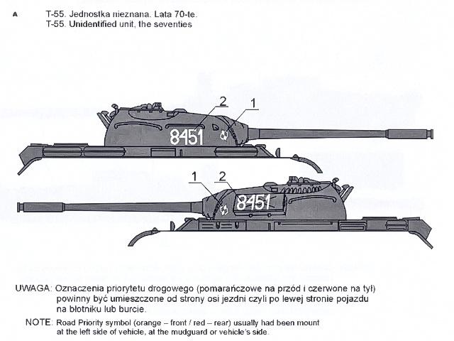 T-55 - einschließlich der Hinweise zur Verwendung der Decals Nr. 3+4