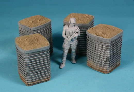 Pro Art Models - Sandbag Armored Wall 04