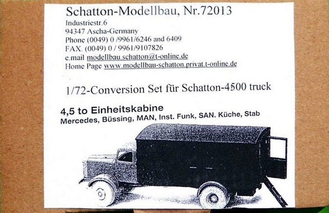 Schatton - 4,5 t Einheitskabine