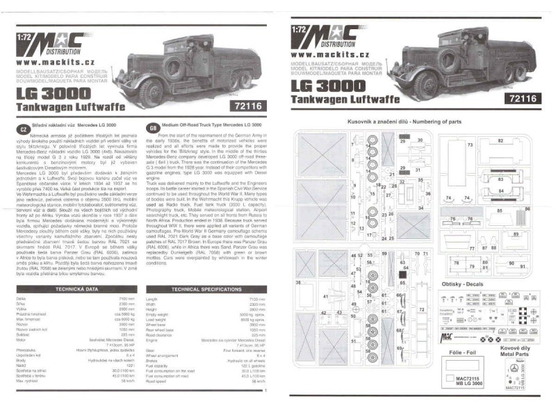 MAC Distribution - LG 3000 Tankwagen Luftwaffe Kfz. 384