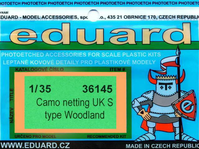 Eduard Ätzteile - Camo netting UK S type Woodland