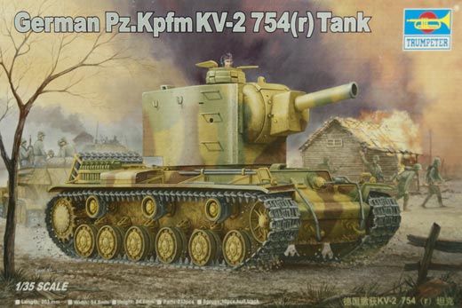 Trumpeter - German Pz.Kpfm KV-2 754(r) Tank
