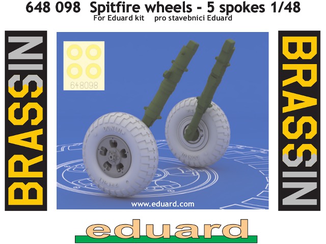 Eduard Brassin - Spitfire wheels - 5 spokes