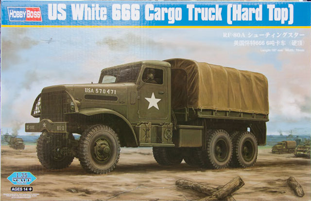 HobbyBoss - US White 666 Cargo Truck (Hard Top)