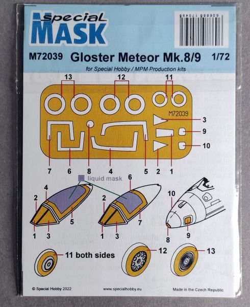 Special Mask - Gloster Meteor Mk.8/9 Masken