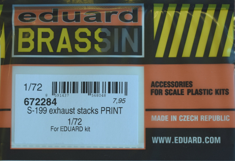 Eduard - S-199 exhaust stacks PRINT 1/72
