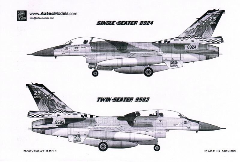 Aztec Models Tech & Decals - F-16 Venimous Vipers III