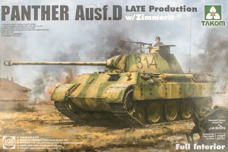 Takom - Panther Ausf.D Late Production w/ Zimmerit