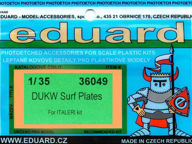 Eduard Ätzteile - DUKW Surf Plates