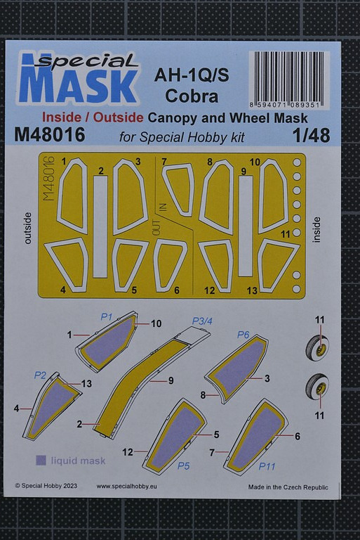 Special Mask - AH-1Q/S Cobra Maskenset