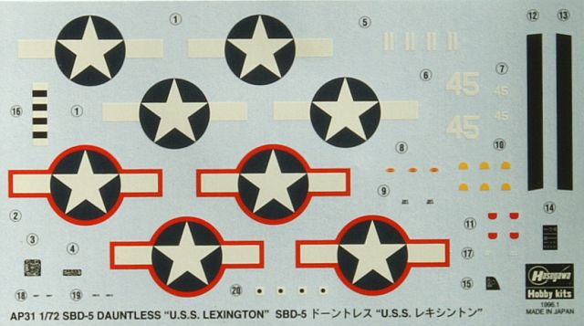 Hasegawa - SBD-5 Dauntless 'USS Lexington'