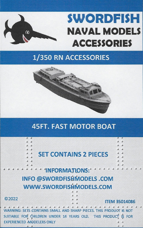 Swordfish Models  - 45ft. Fast Motor Boat