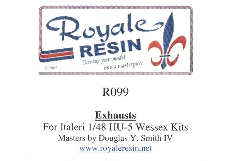 Royale Resin - Exhausts for HU-5 Wessex
