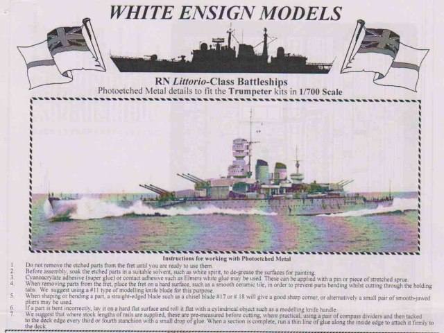 White Ensign Models - RN Littorio-Class Battleships