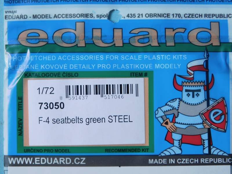 Eduard Ätzteile - F-4 Seatbelts green Steel