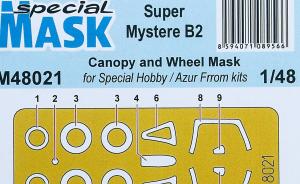 Bausatz: Dassault Super Mystere B.2 canopy and wheel mask