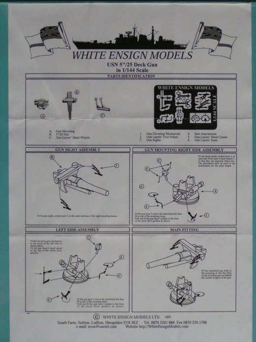 White Ensign Models - USN 5"/25 Deckgeschütz