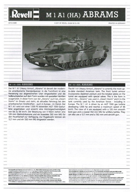 Revell - M1A1 (HA) Abrams