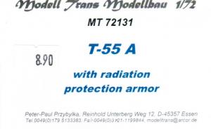 : T-55A with radiation protection armor