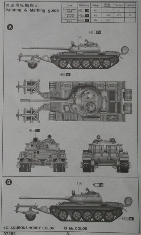 Trumpeter - T-55 with KMT-5