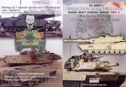 Echelon - US ARMY's OIF M1A1HA (Heavy Common) Abrams in 