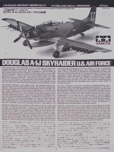 Tamiya - Douglas A-1J Skyraider U.S. Air Force