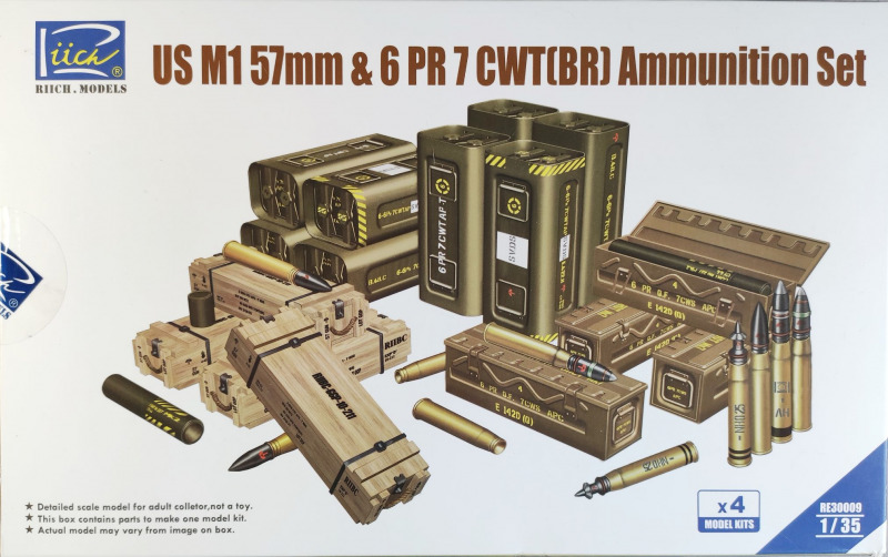 Riich.Models - US M1 57 mm & 6 PR 7 CWT (BR) Ammunition Set