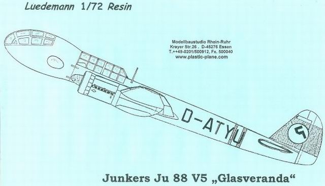 Lüdemann-Modellbau - Junkers Ju 88 V5 „Glasveranda“