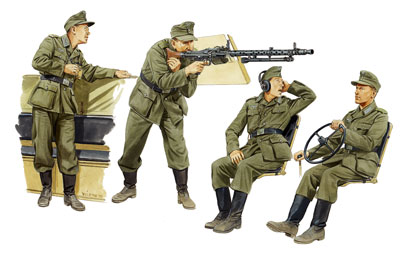 Dragon - German Halftrack Crewmen