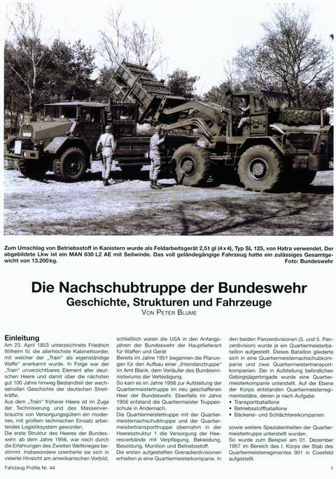  - Die Nachschubtruppe der Bundeswehr