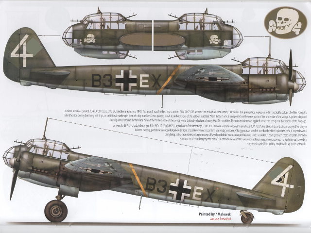 Ju 88 A-5, B3+EX, 10. (Erg)/KG 54, Mittelmeer,1943