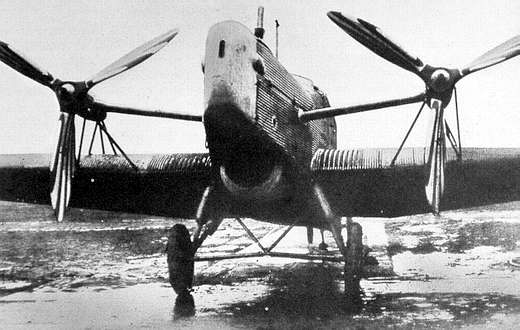 Versuchsflugzeug W34 mit Fernwellen-Antrieb